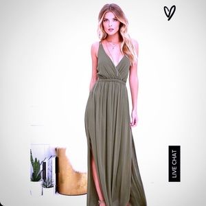 LuLu’s Olive Green Dress